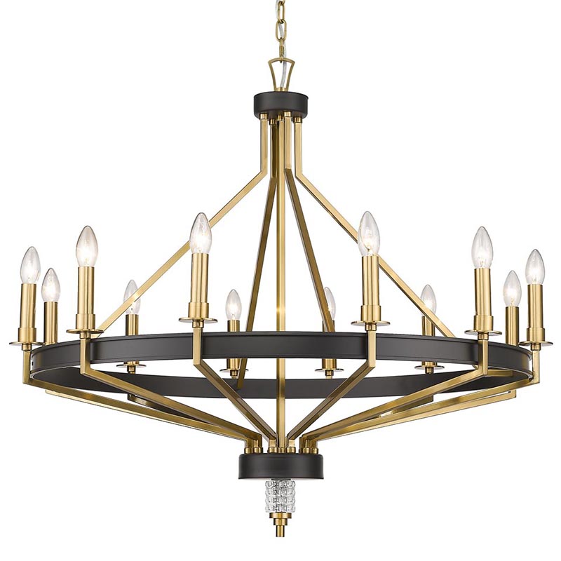 Люстра Fainela Chandelier 96 Латунь Черный Люстра Fainela Chandelier 96 Латунь Черный в Твери | Loft Concept