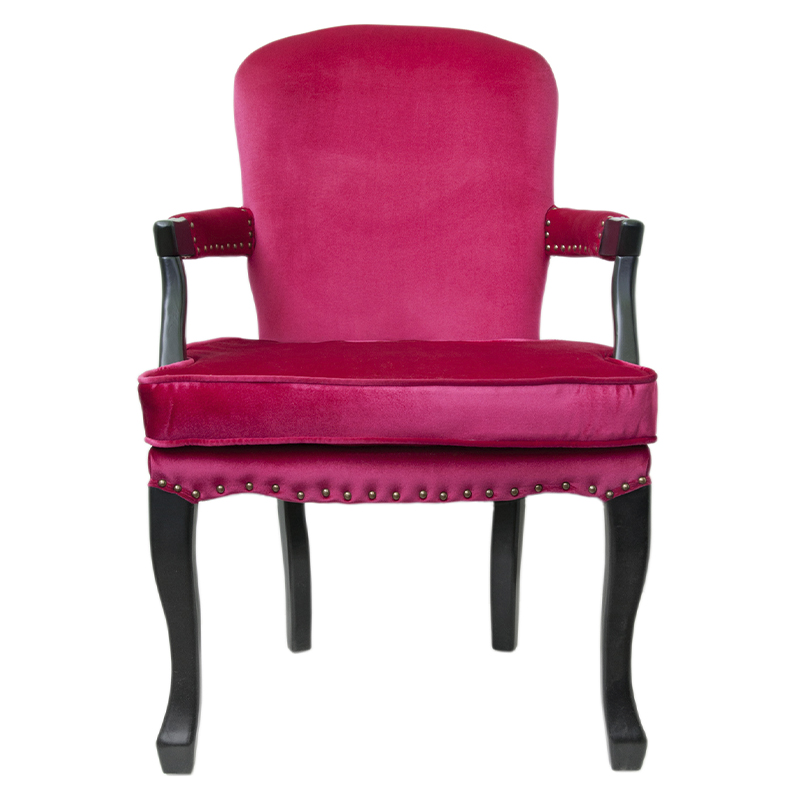 Кресло Aubrey Classical Armchair rose velour Малиновый (Crimson) Черный Кресло Aubrey Classical Armchair rose velour Малиновый (Crimson) Черный в Твери | Loft Concept
