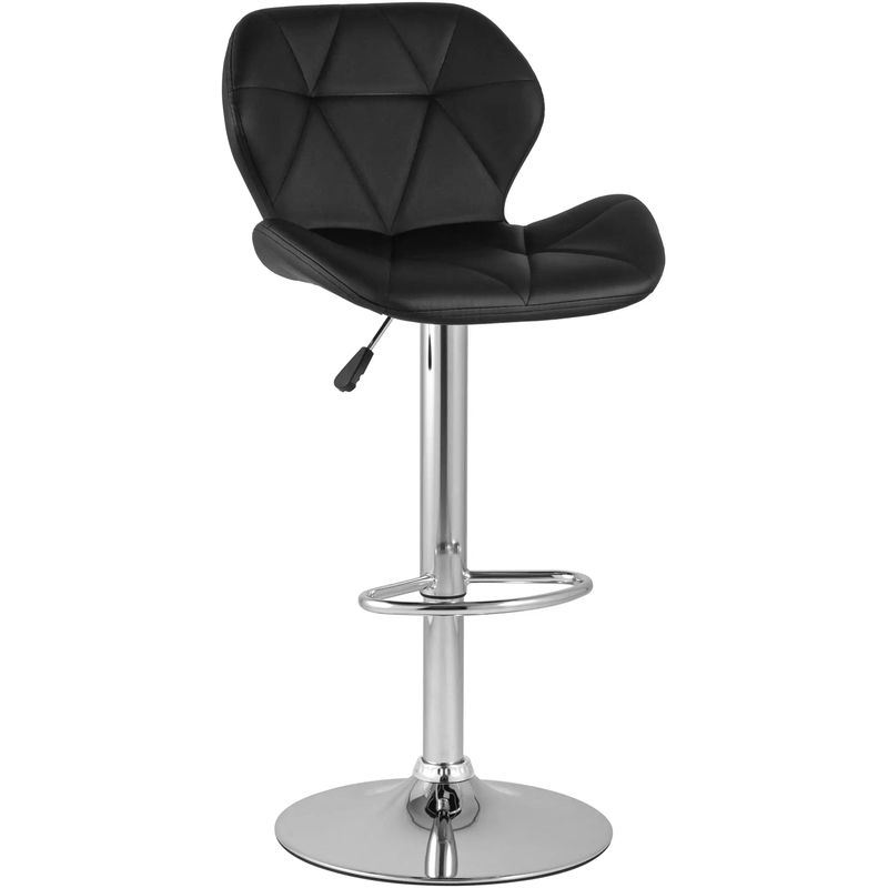 Барный Стул Jeroen Chair Черная Экокожа Черный Серебряный Барный Стул Jeroen Chair Черная Экокожа Черный Серебряный в Твери | Loft Concept