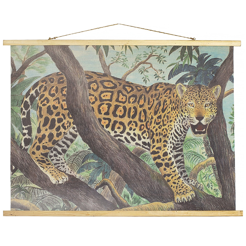 Подвесная картина Leopard Poster Мульти Зеленый Коричневый Подвесная картина Leopard Poster Мульти Зеленый Коричневый в Твери | Loft Concept