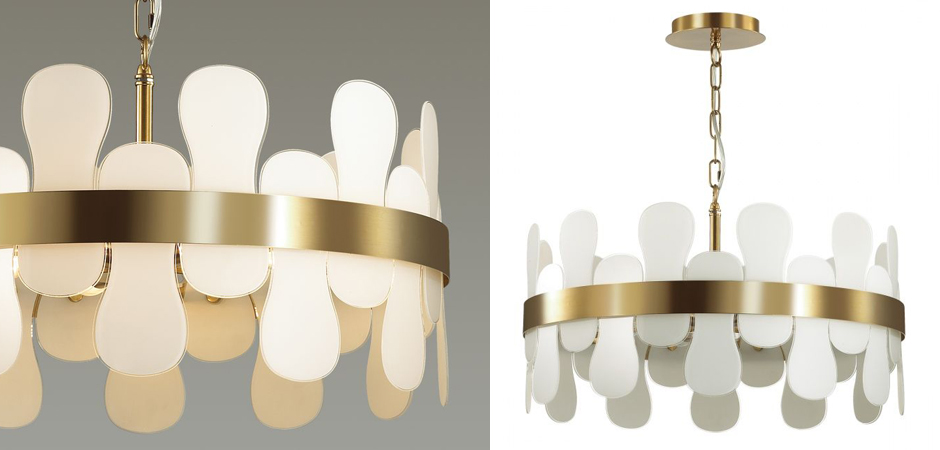 Люстра Eve Chandelier фигурное стекло диаметр 55 см Люстра Eve Chandelier фигурное стекло диаметр 55 см - Loft-Concept в Твери