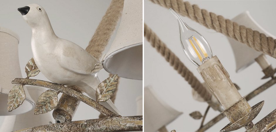 Люстра Norman Bird Forest Patina 6 Люстра Norman Bird Forest Patina 6 - Loft-Concept в Твери