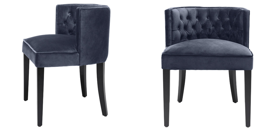 Стул Eichholtz Dining Chair Dearborn blue Стул Eichholtz Dining Chair Dearborn blue - Loft-Concept в Твери