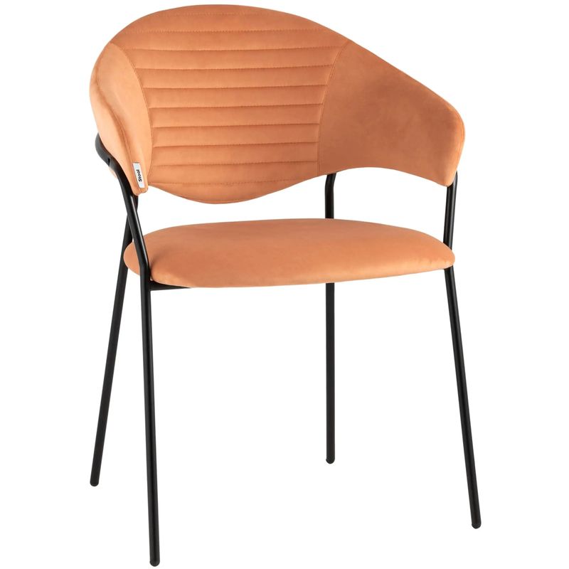 Стул Alexis Chair Оранжевый Велюр Оранжевый Черный Стул Alexis Chair Оранжевый Велюр Оранжевый Черный в Твери | Loft Concept