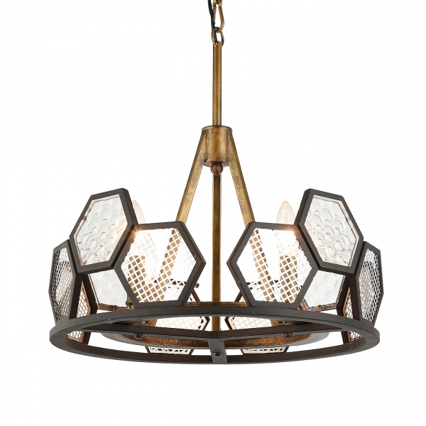 Люстра MetalComb Pendant 4 Черный Люстра MetalComb Pendant 4 Черный в Твери | Loft Concept