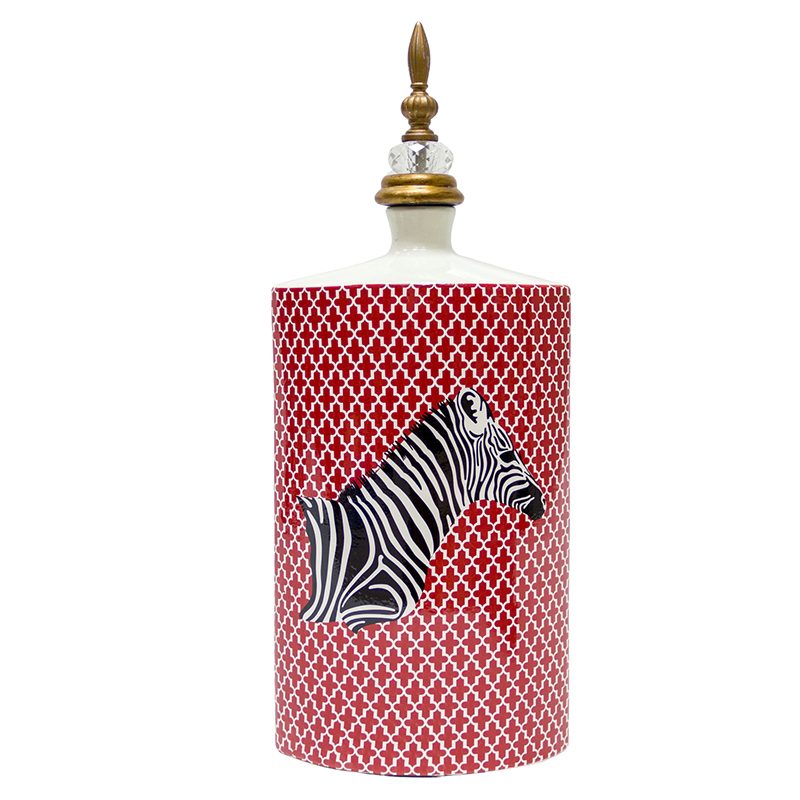 Ваза Arabesque Vase Zebra Красный Черный Белый Золотой Ваза Arabesque Vase Zebra Красный Черный Белый Золотой в Твери | Loft Concept
