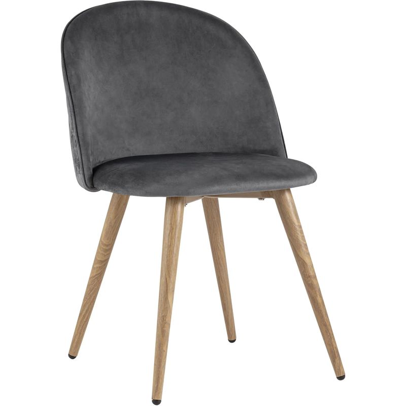 Стул Miruna Chair Спинка Ромбы Серый Велюр Серый Древесина Стул Miruna Chair Спинка Ромбы Серый Велюр Серый Древесина в Твери | Loft Concept