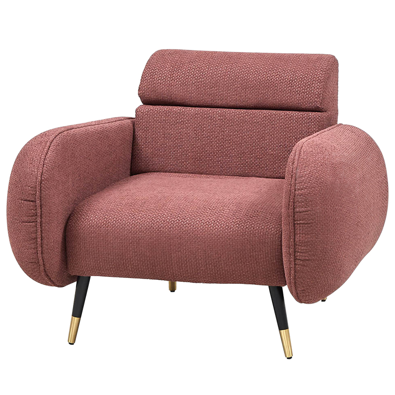 Кресло Hebert Armchair Красный Черный Латунь Кресло Hebert Armchair Красный Черный Латунь в Твери | Loft Concept