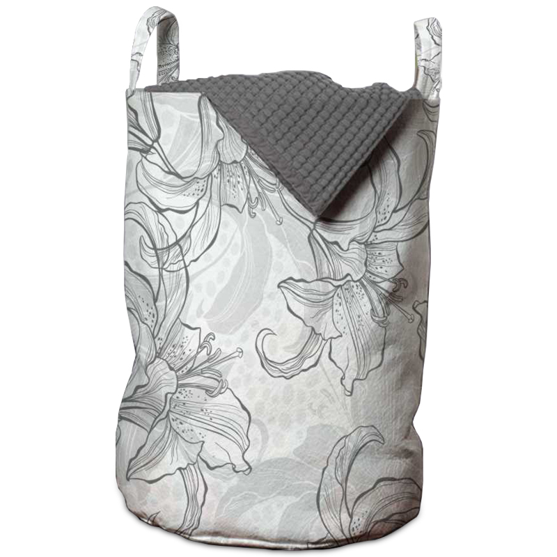 Корзина Black and White Flowers Basket Черно-белый Корзина Black and White Flowers Basket Черно-белый в Твери | Loft Concept