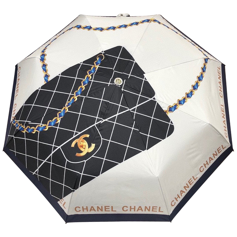 Зонт раскладной CHANEL дизайн 012 Бежевый цвет Бежевый Черный Синий Желтый Зонт раскладной CHANEL дизайн 012 Бежевый цвет Бежевый Черный Синий Желтый в Твери | Loft Concept