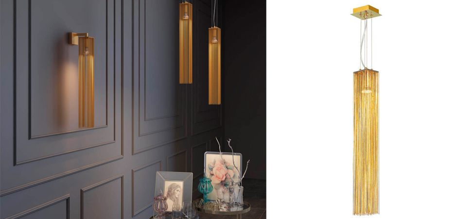 Подвесной светильник Atlantis Chain Gold One Подвесной светильник Atlantis Chain Gold One - Loft-Concept в Твери