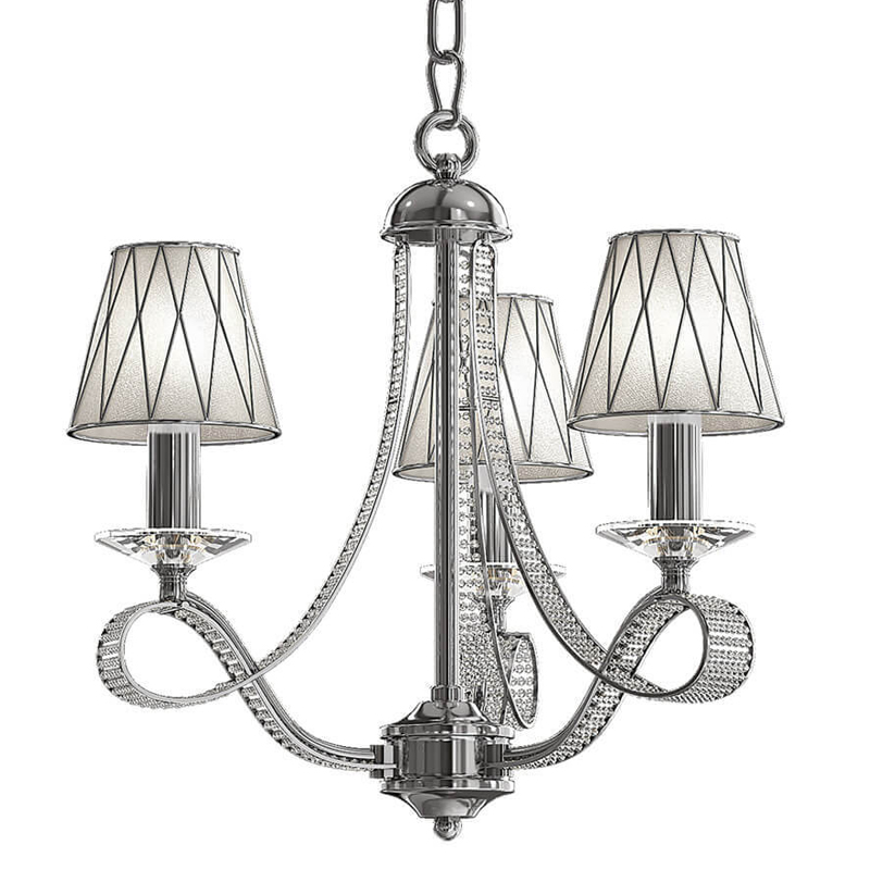 Люстра Franseza Chandelier chrome 52 Хром Белый Люстра Franseza Chandelier chrome 52 Хром Белый в Твери | Loft Concept