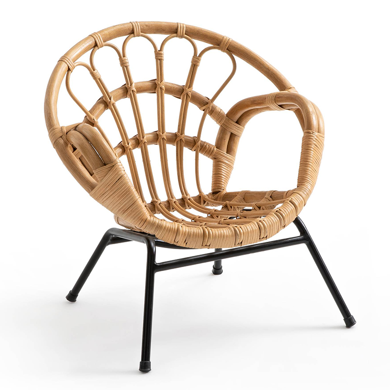 Кресло детское Wicker Baby Chair Бежевый Черный Кресло детское Wicker Baby Chair Бежевый Черный в Твери | Loft Concept