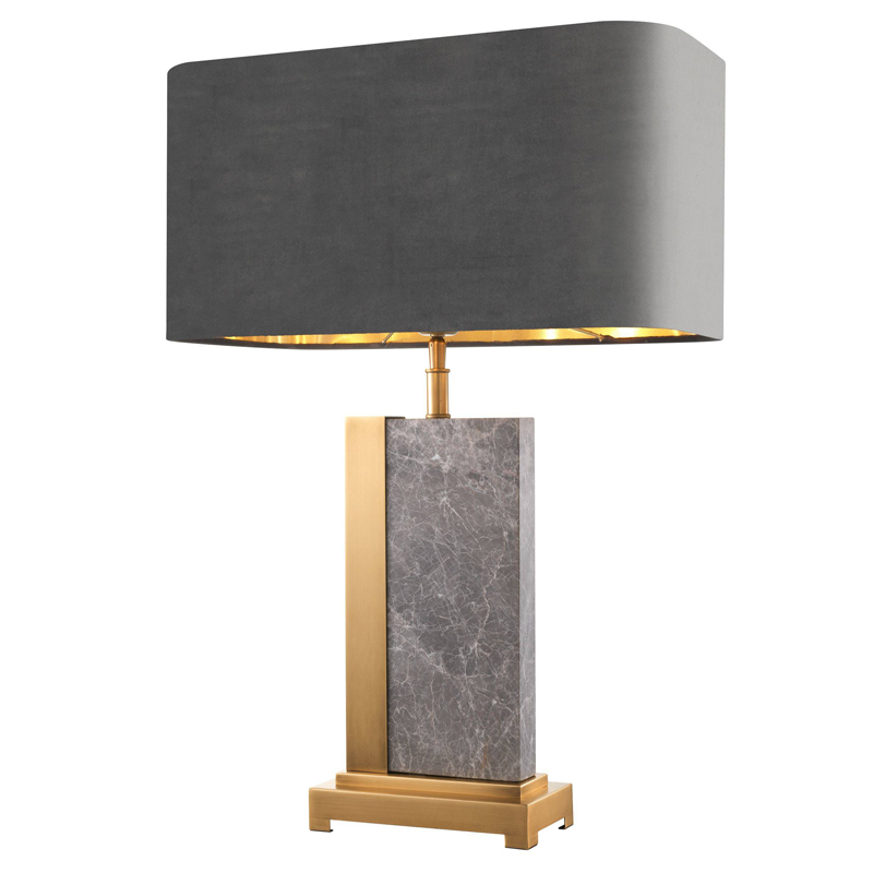 Настольная лампа Eichholtz Table Lamp Pietro Серый Латунь Античная полированная Настольная лампа Eichholtz Table Lamp Pietro Серый Латунь Античная полированная в Твери | Loft Concept