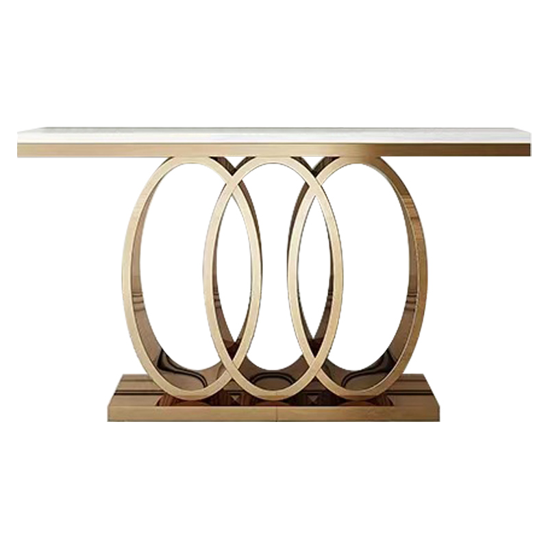 Консоль OSLO CONSOLE Белый Мрамор Bianco Глянцевое золото Консоль OSLO CONSOLE Белый Мрамор Bianco Глянцевое золото в Твери | Loft Concept