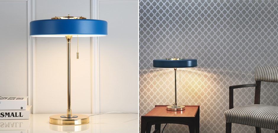 Настольная Bert Frank Revolve Table Lamp Blue Настольная Bert Frank Revolve Table Lamp Blue - Loft-Concept в Твери