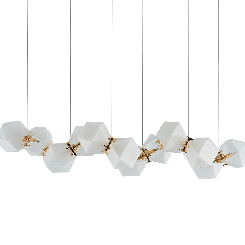 Люстра Gabriel Scott Welles Glass Золотой Белый Люстра Gabriel Scott Welles Glass Золотой Белый в Твери | Loft Concept