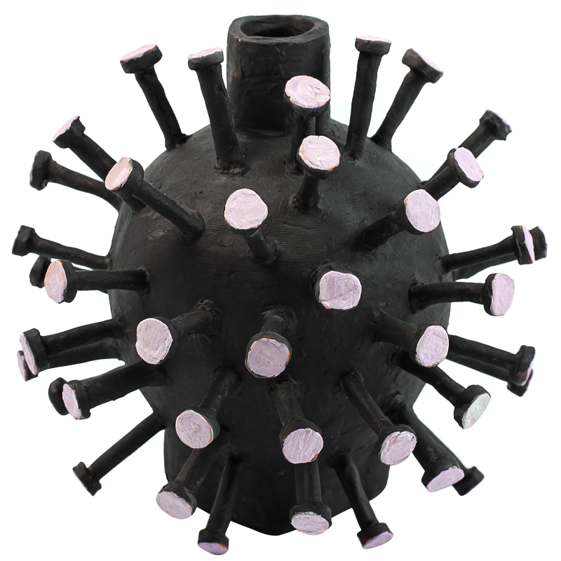 Ваза Khiry Round Spikes Vase Черный Розовый Ваза Khiry Round Spikes Vase Черный Розовый в Твери | Loft Concept