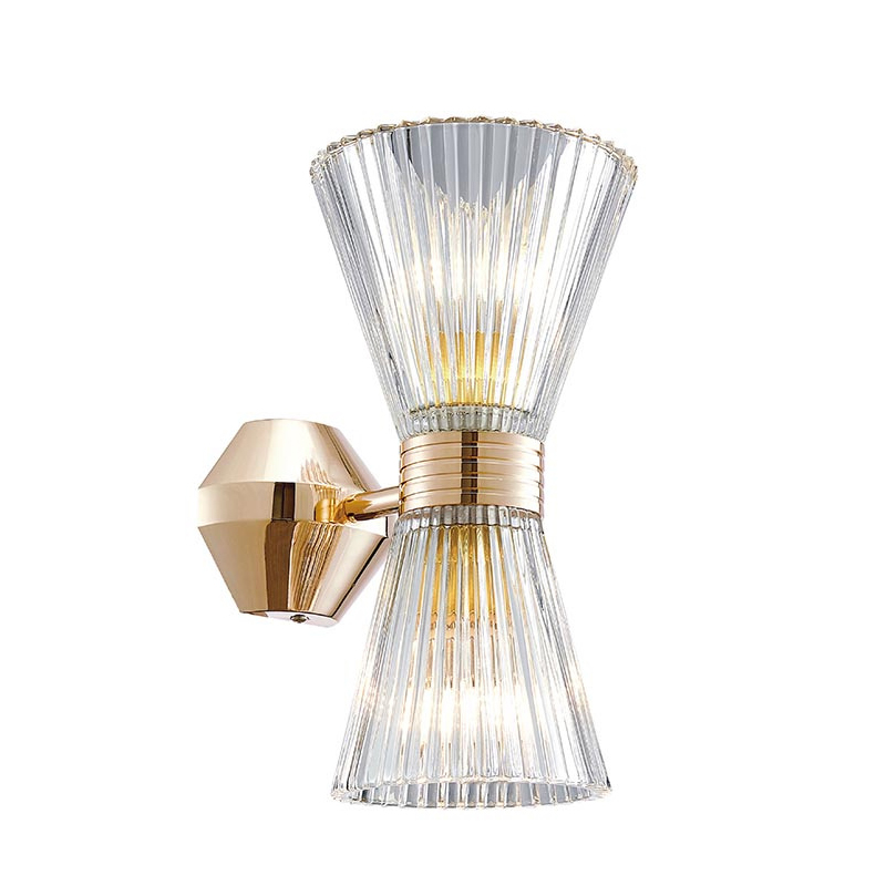Бра Glass Horn Light gold Прозрачное Стекло Глянцевое золото Бра Glass Horn Light gold Прозрачное Стекло Глянцевое золото в Твери | Loft Concept