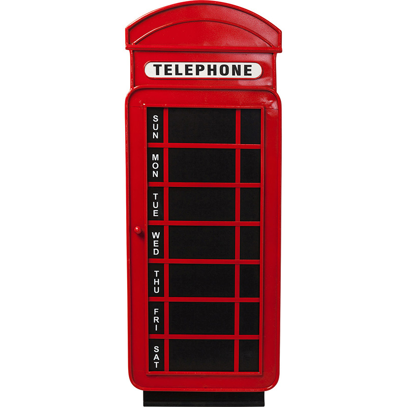 Магнитная доска Red Telephone Box Красный Черный Магнитная доска Red Telephone Box Красный Черный в Твери | Loft Concept