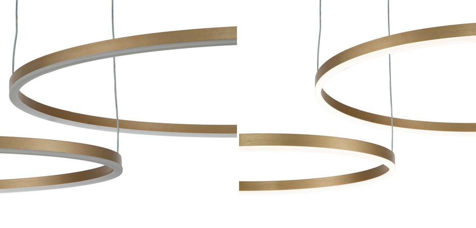 Подвесной светильник Neo Circles Double Gold Подвесной светильник Neo Circles Double Gold - Loft-Concept в Твери
