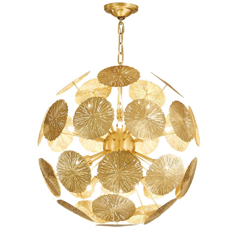 Люстра GLOBAL VIEWS LILY PAD Chandelier Латунь Люстра GLOBAL VIEWS LILY PAD Chandelier Латунь в Твери | Loft Concept