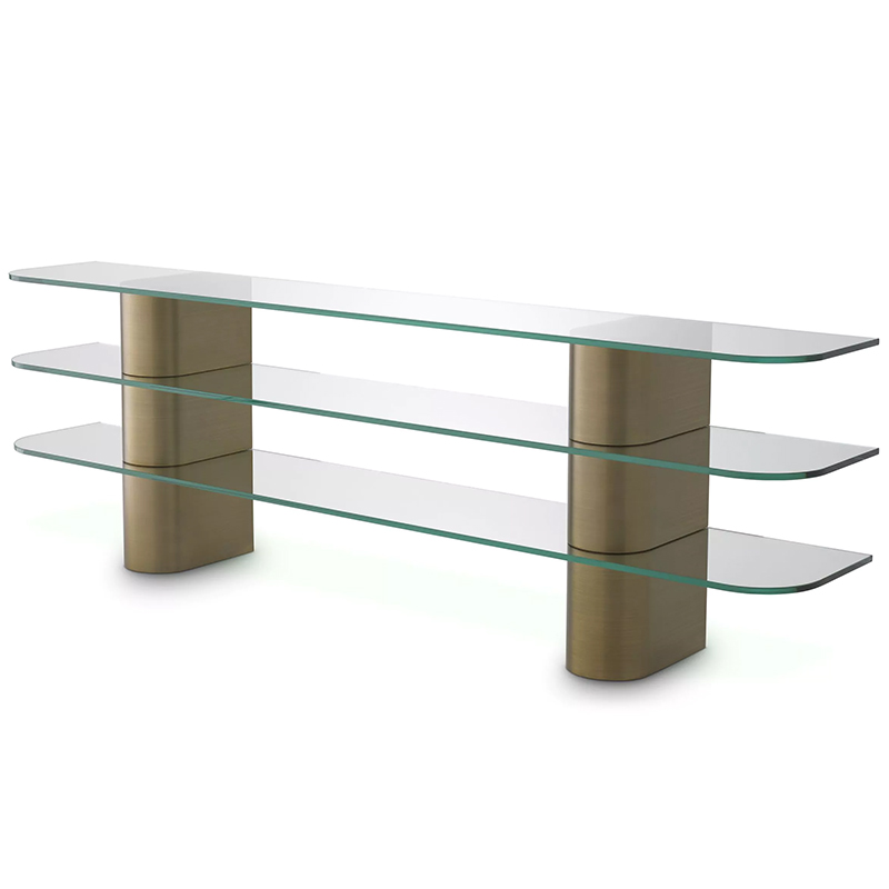 Консоль Eichholtz Console Table Lunden Прозрачное Стекло Латунь Консоль Eichholtz Console Table Lunden Прозрачное Стекло Латунь в Твери | Loft Concept