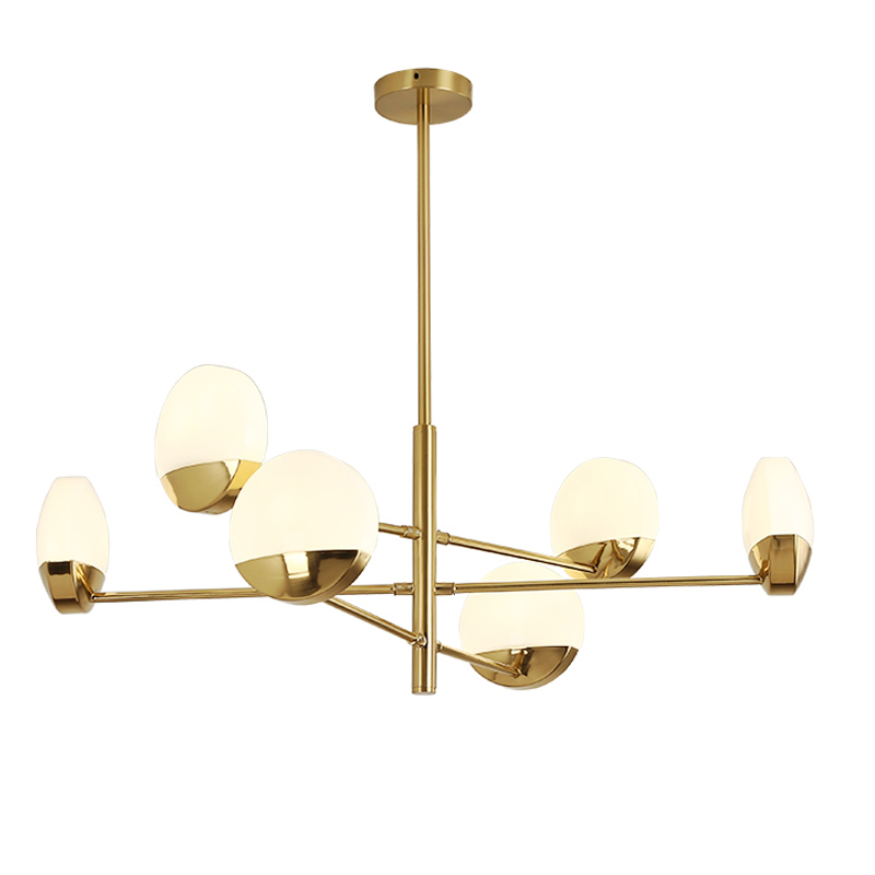 Люстра Perla Chandelier Глянцевое золото Белый Люстра Perla Chandelier Глянцевое золото Белый в Твери | Loft Concept