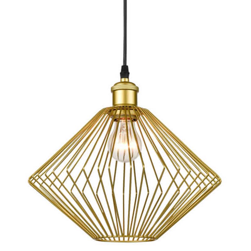Подвесной светильник Loft Wire Cage gold Золотой Черный Подвесной светильник Loft Wire Cage gold Золотой Черный в Твери | Loft Concept