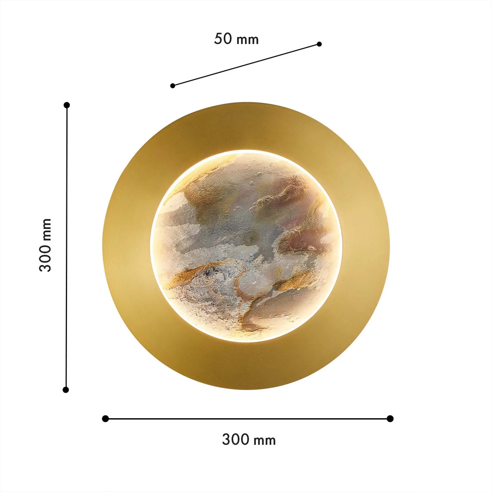 Бра в форме диска цвета латунь Brass Borders в Твери