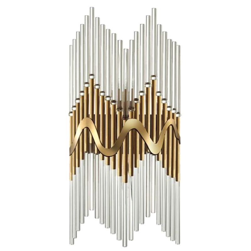 Бра Bronze Pipes стеклянное Бронза Прозрачный Бра Bronze Pipes стеклянное Бронза Прозрачный в Твери | Loft Concept
