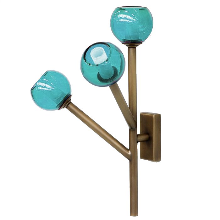 Бра Last Night Wall Lamp Turquoise Латунь Бирюзовый Бра Last Night Wall Lamp Turquoise Латунь Бирюзовый в Твери | Loft Concept