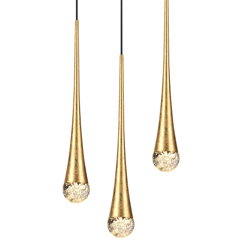 Подвесной светильник Golden Drop Lamp Золотой Прозрачное Стекло Подвесной светильник Golden Drop Lamp Золотой Прозрачное Стекло в Твери | Loft Concept