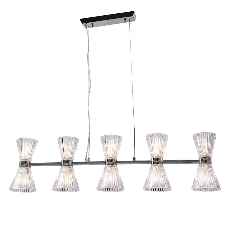 Люстра Glass Horn Light matt nickel 10 Прозрачное Стекло Никель Сатин Люстра Glass Horn Light matt nickel 10 Прозрачное Стекло Никель Сатин в Твери | Loft Concept
