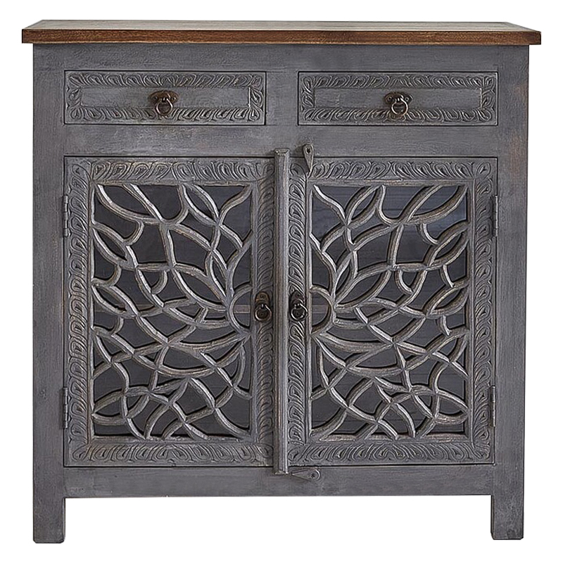 Комод Indian Antique White Furniture Chest of Drawers Rupa серый Серый Коричневый Прозрачное Стекло Комод Indian Antique White Furniture Chest of Drawers Rupa серый Серый Коричневый Прозрачное Стекло в Твери | Loft Concept