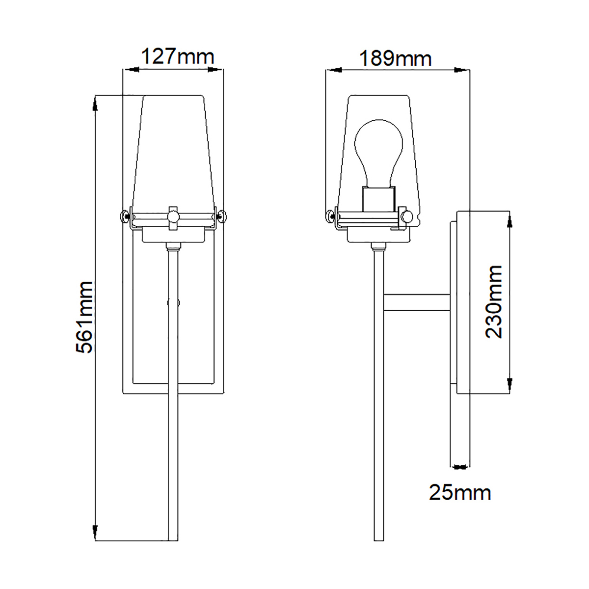Бра с прозрачным стеклянным плафоном Kichler в Твери