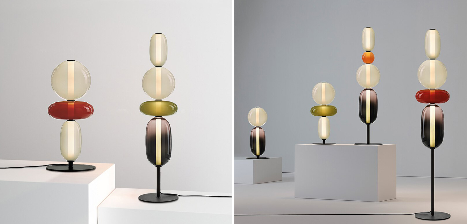 Настольная лампа PEBBLES B Bomma Красный - фото