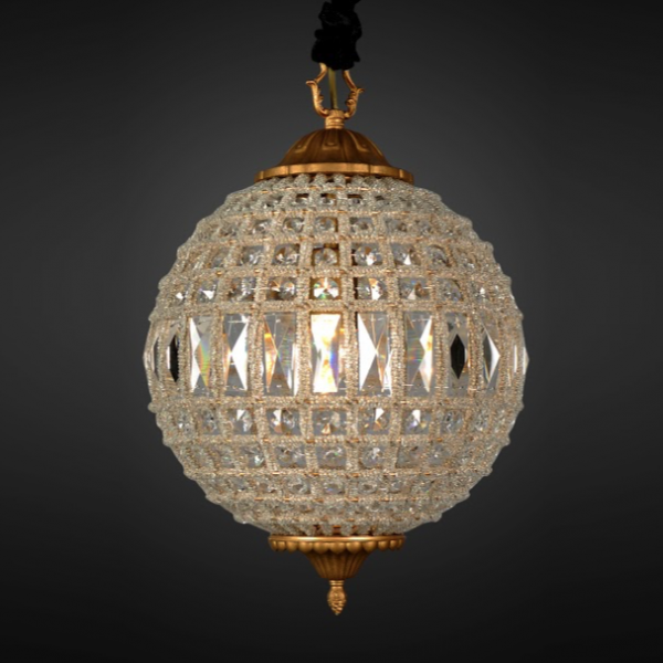 Люстра RH 19th c. Casbah Crystal Pendant 32 Темная бронза винтаж в Твери | Loft Concept 