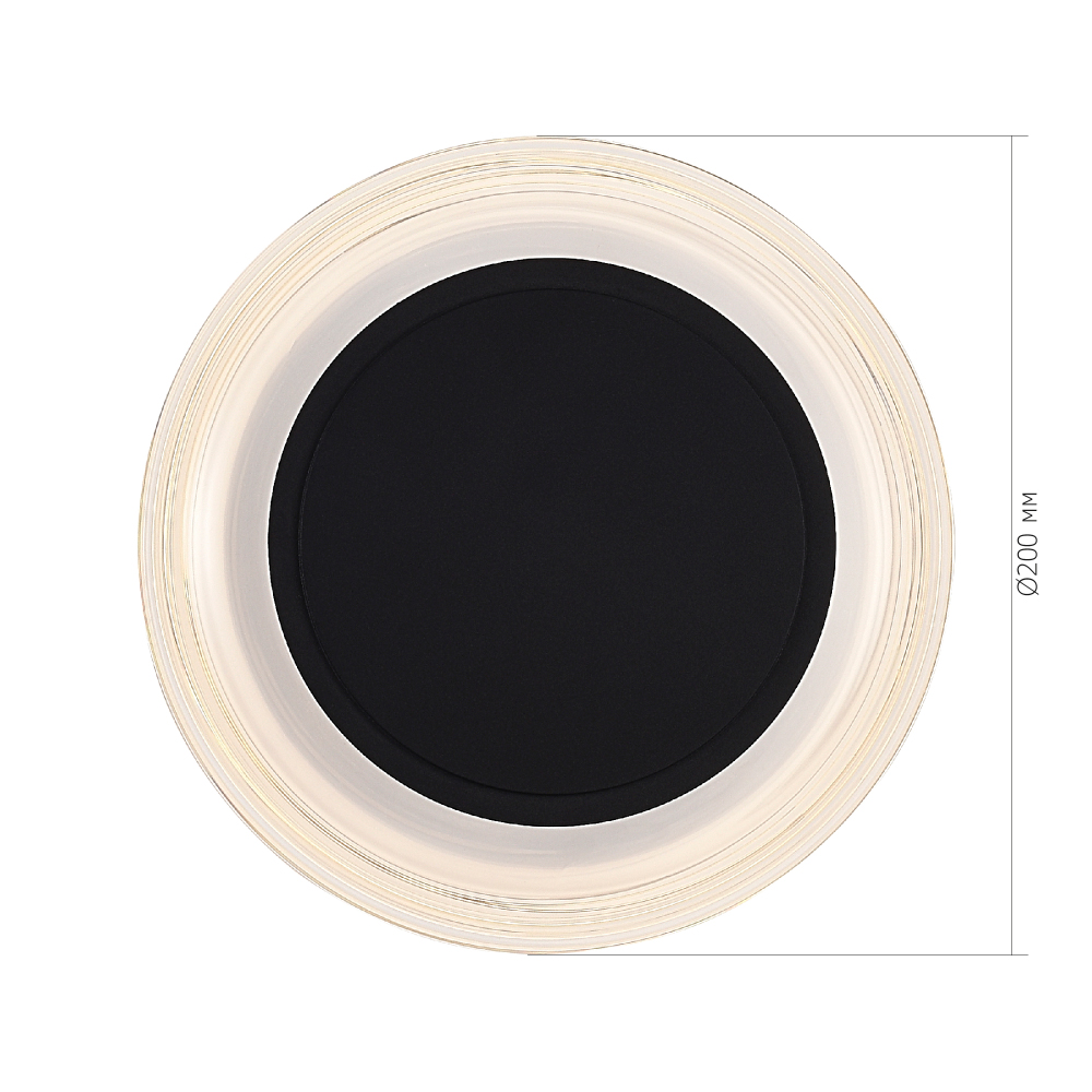 Бра круглое черный/прозрачный Plumpness LED 7 в Твери