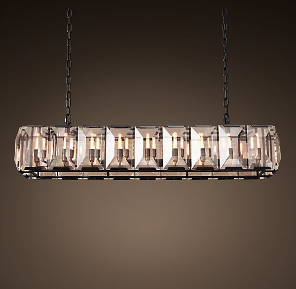 Люстра RH Harlow Crystal Square Chandelier 18 Черный Люстра RH Harlow Crystal Square Chandelier 18 Черный в Твери | Loft Concept