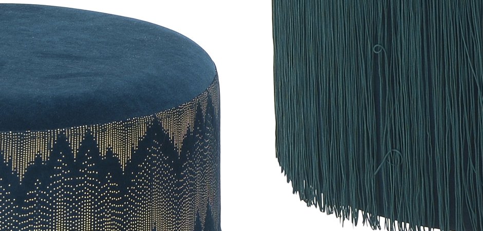 Пуф Fringe Blue Пуф Fringe Blue - Loft-Concept в Твери