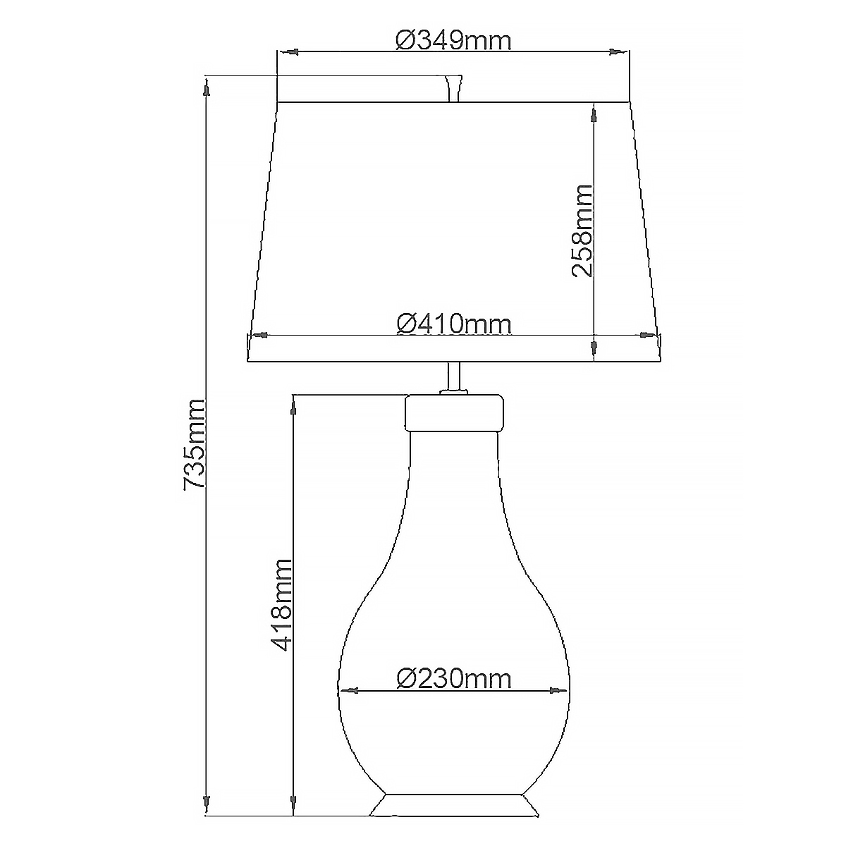 Настольная лампа с коническим дымчато-зелёным абажуром из искусственного шёлка Quintiesse в Твери