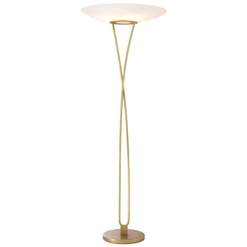 Товар Eichholtz Floor Lamp Laila Латунь Белый Товар Eichholtz Floor Lamp Laila Латунь Белый в Твери | Loft Concept