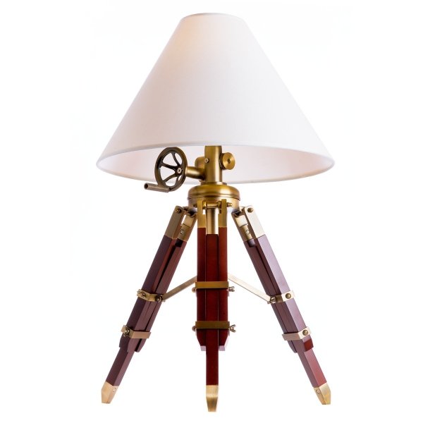 Настольная лампа Telescopo Table Lamp Латунь Белый Настольная лампа Telescopo Table Lamp Латунь Белый в Твери | Loft Concept