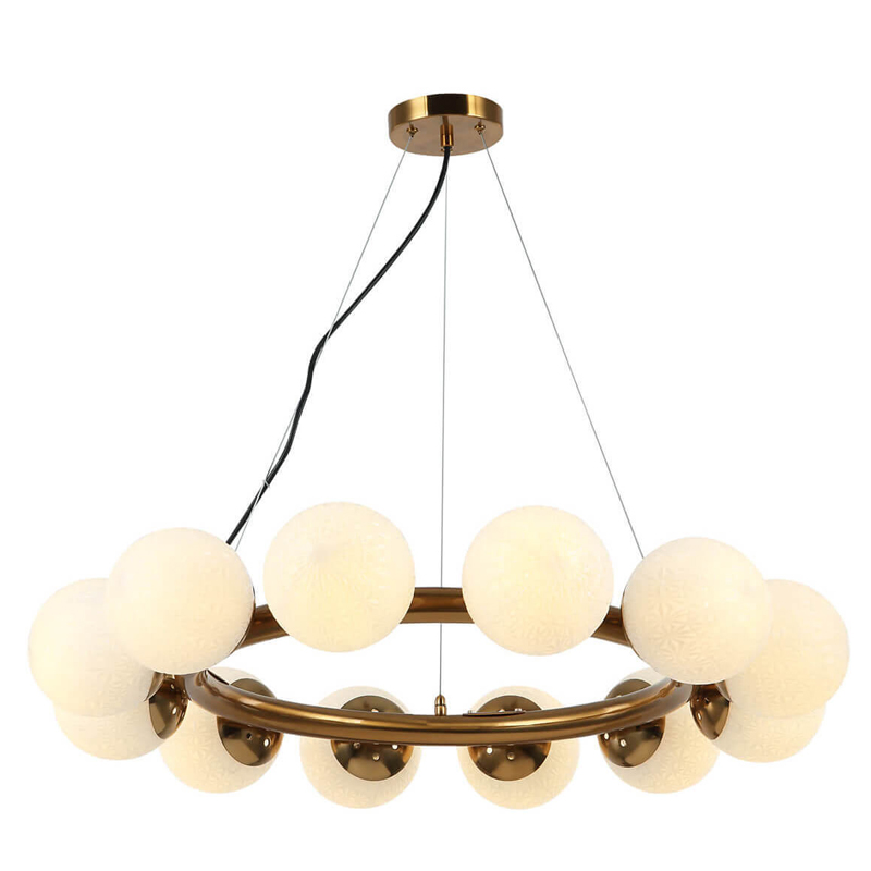 Люстра Perforated Glass Bubbles bronze D77 Бронза Белый Люстра Perforated Glass Bubbles bronze D77 Бронза Белый в Твери | Loft Concept