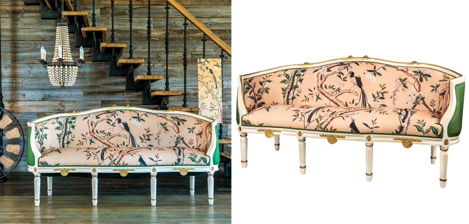 Диван Beige and Green Chinoiserie Sofa - Loft-Concept в Твери