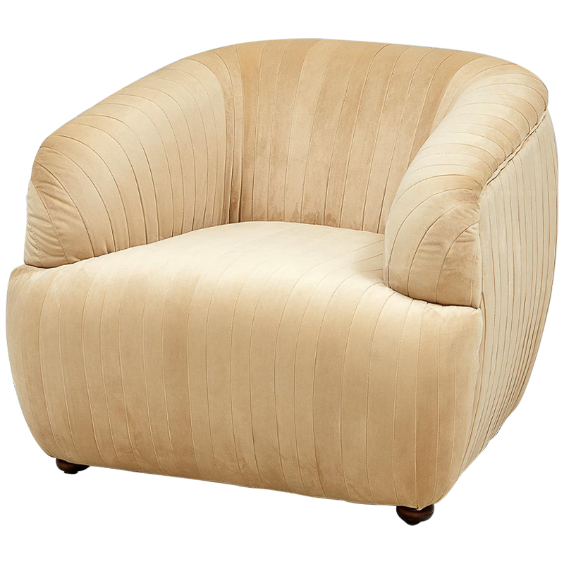 Кресло песочного цвета велюр Lorelai Sand Armchair Песочный Кресло песочного цвета велюр Lorelai Sand Armchair Песочный в Твери | Loft Concept
