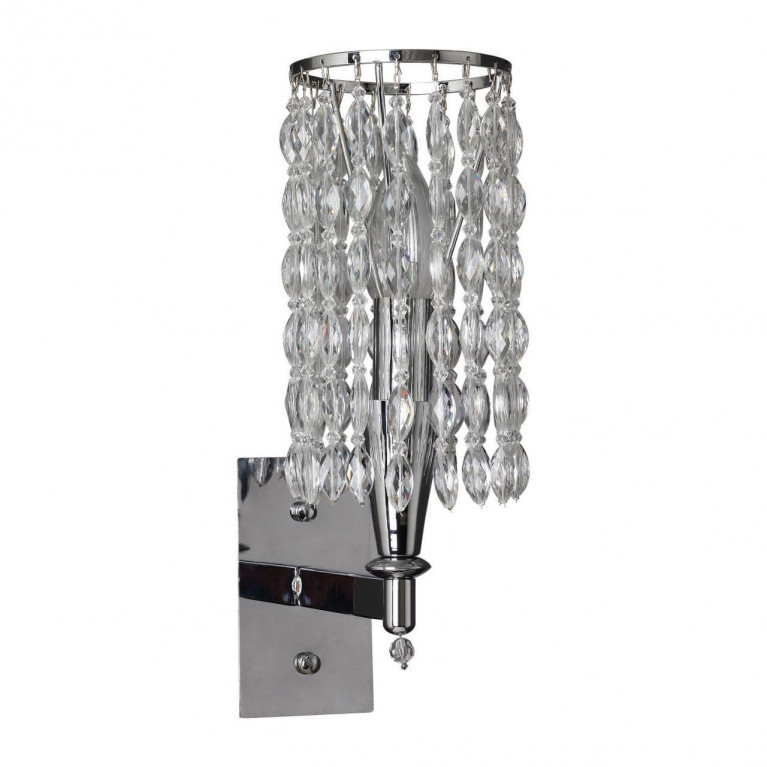 Бра Messina Crystal Wall Lamp Прозрачный Хром Бра Messina Crystal Wall Lamp Прозрачный Хром в Твери | Loft Concept