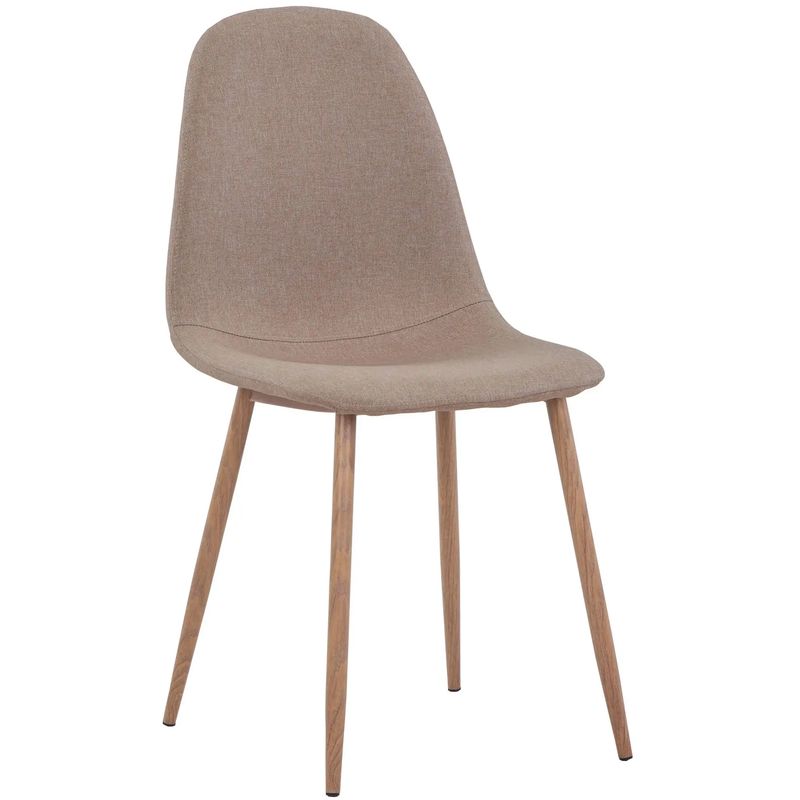 Стул Archie Chair Ткань Бежевая Рогожка Деревянные ножки Бежевый Древесина Стул Archie Chair Ткань Бежевая Рогожка Деревянные ножки Бежевый Древесина в Твери | Loft Concept