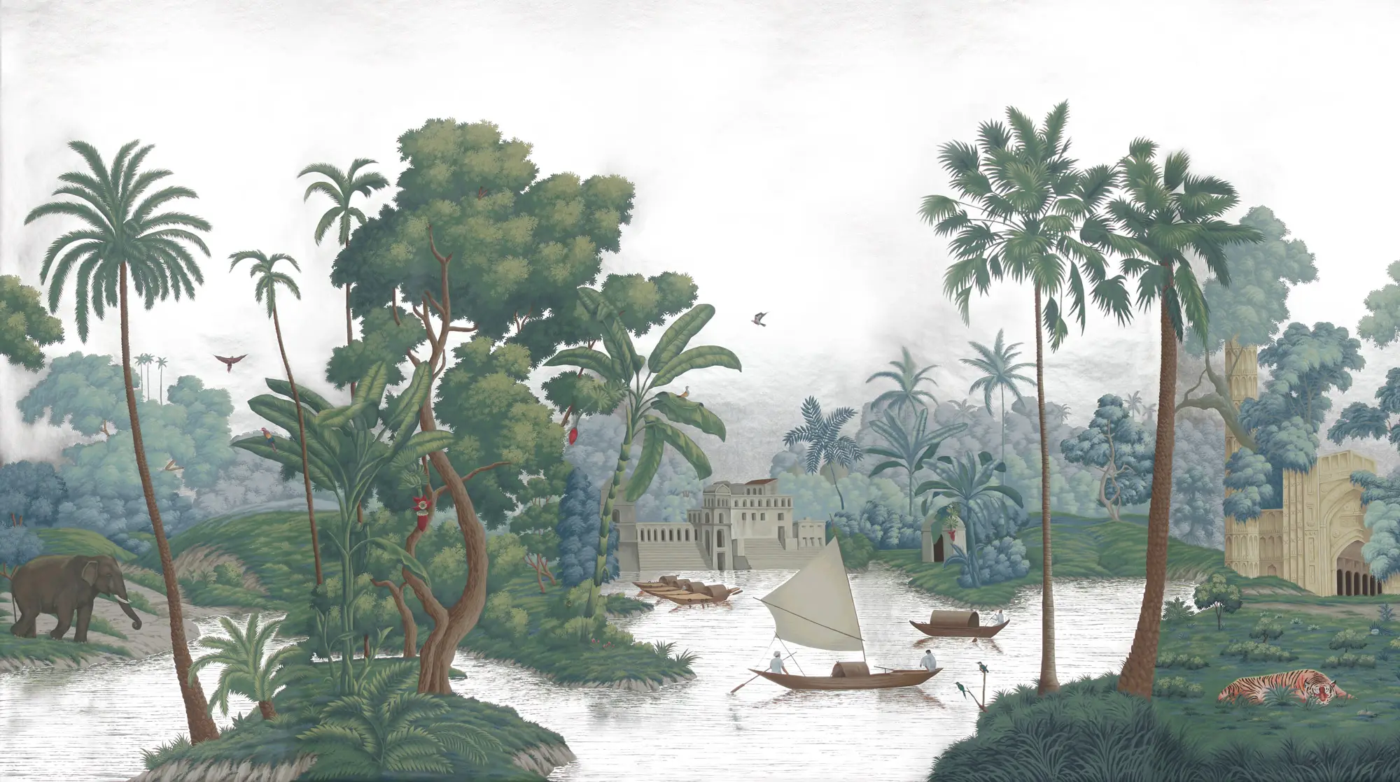 Обои ручная роспись River Scenes of Bengal Kolkata Обои ручная роспись River Scenes of Bengal Kolkata - постер Loft-Concept в Твери